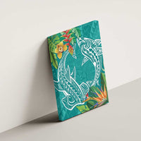 Polynesia Canvas Wall Art Sharks Duo Tropical Teal LT7 - Polynesian Pride