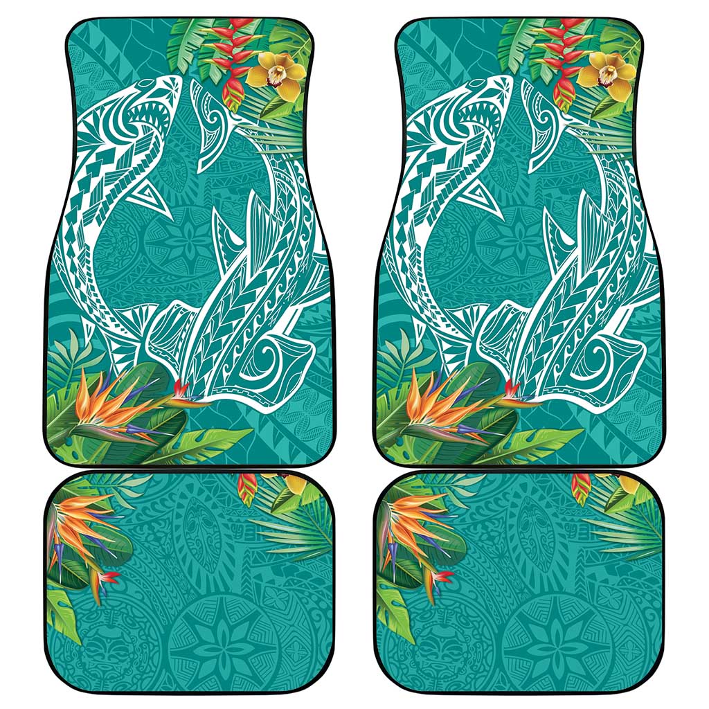 Polynesia Car Mats Sharks Duo Tropical Teal LT7 - Polynesian Pride