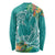 Polynesia Long Sleeve Shirt Sharks Duo Tropical Teal