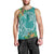 Polynesia Men Tank Top Sharks Duo Tropical Teal