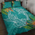 Polynesia Quilt Bed Set Sharks Duo Tropical Teal