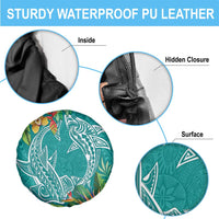 Polynesia Spare Tire Cover Sharks Duo Tropical Teal LT7 - Polynesian Pride