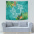 Polynesia Tapestry Sharks Duo Tropical Teal