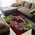 Polynesia Area Rug Sharks Duo Tropical Oxblood