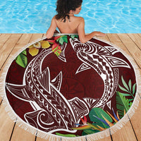 Polynesia Beach Blanket Sharks Duo Tropical Oxblood LT7 - Polynesian Pride
