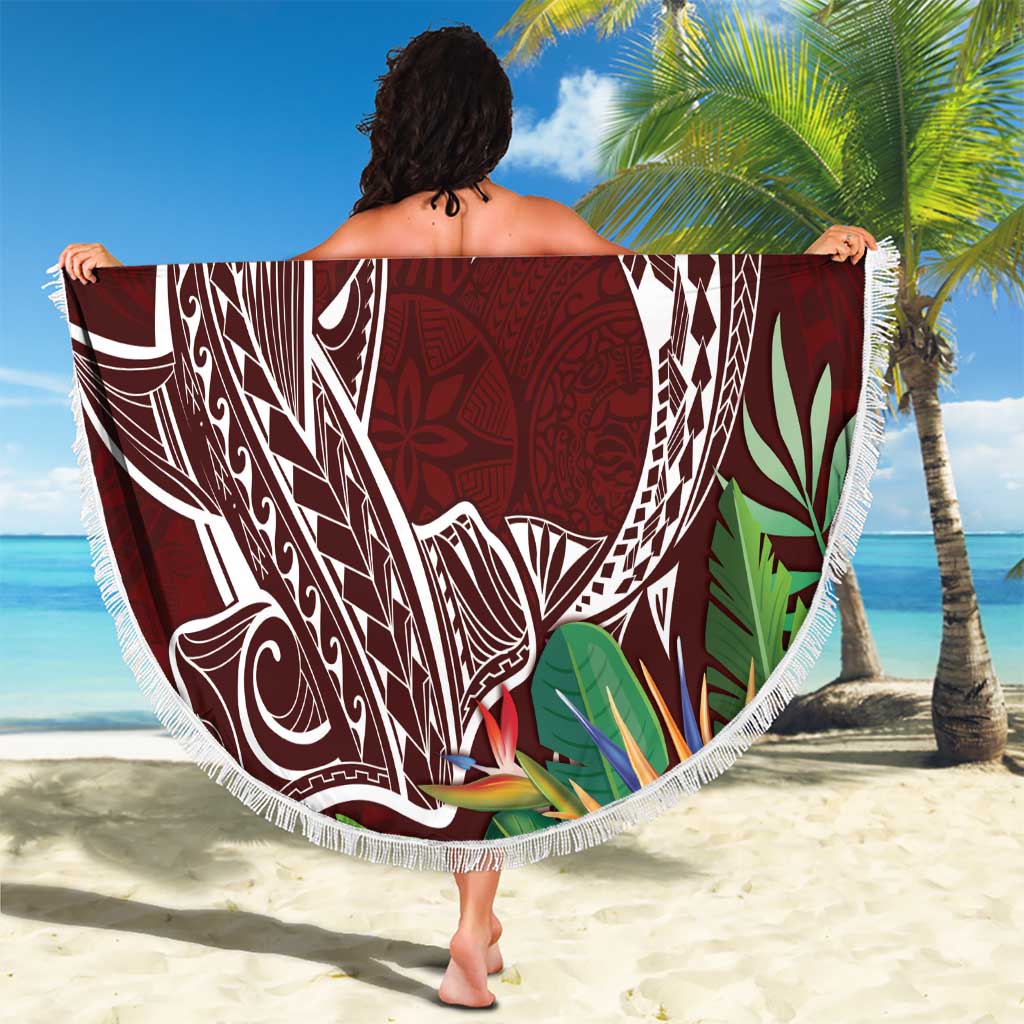 Polynesia Beach Blanket Sharks Duo Tropical Oxblood LT7 - Polynesian Pride