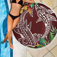 Polynesia Beach Blanket Sharks Duo Tropical Oxblood LT7 - Polynesian Pride