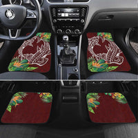 Polynesia Car Mats Sharks Duo Tropical Oxblood LT7 Set 4pcs Oxblood - Polynesian Pride