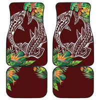 Polynesia Car Mats Sharks Duo Tropical Oxblood LT7 - Polynesian Pride