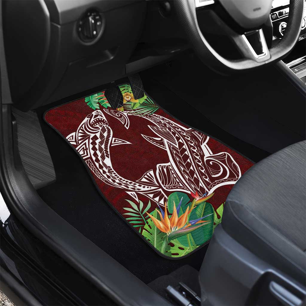 Polynesia Car Mats Sharks Duo Tropical Oxblood LT7 - Polynesian Pride
