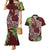 Polynesia Couples Matching Mermaid Dress and Hawaiian Shirt Sharks Duo Tropical Oxblood