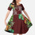 Polynesia Family Matching Long Sleeve Bodycon Dress and Hawaiian Shirt Sharks Duo Tropical Oxblood