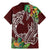 Polynesia Family Matching Mermaid Dress and Hawaiian Shirt Sharks Duo Tropical Oxblood