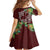 Polynesia Family Matching Off Shoulder Maxi Dress and Hawaiian Shirt Sharks Duo Tropical Oxblood