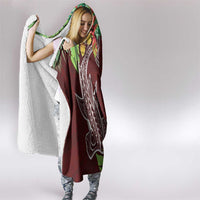 Polynesia Hooded Blanket Sharks Duo Tropical Oxblood LT7 - Polynesian Pride