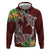 Polynesia Hoodie Sharks Duo Tropical Oxblood