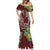 Polynesia Mermaid Dress Sharks Duo Tropical Oxblood