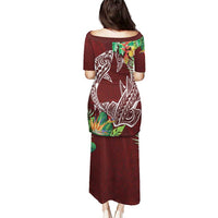 Polynesia Puletasi Sharks Duo Tropical Oxblood