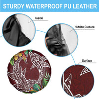 Polynesia Spare Tire Cover Sharks Duo Tropical Oxblood LT7 - Polynesian Pride