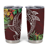 Polynesia Tumbler Cup Sharks Duo Tropical Oxblood LT7 Oxblood - Polynesian Pride