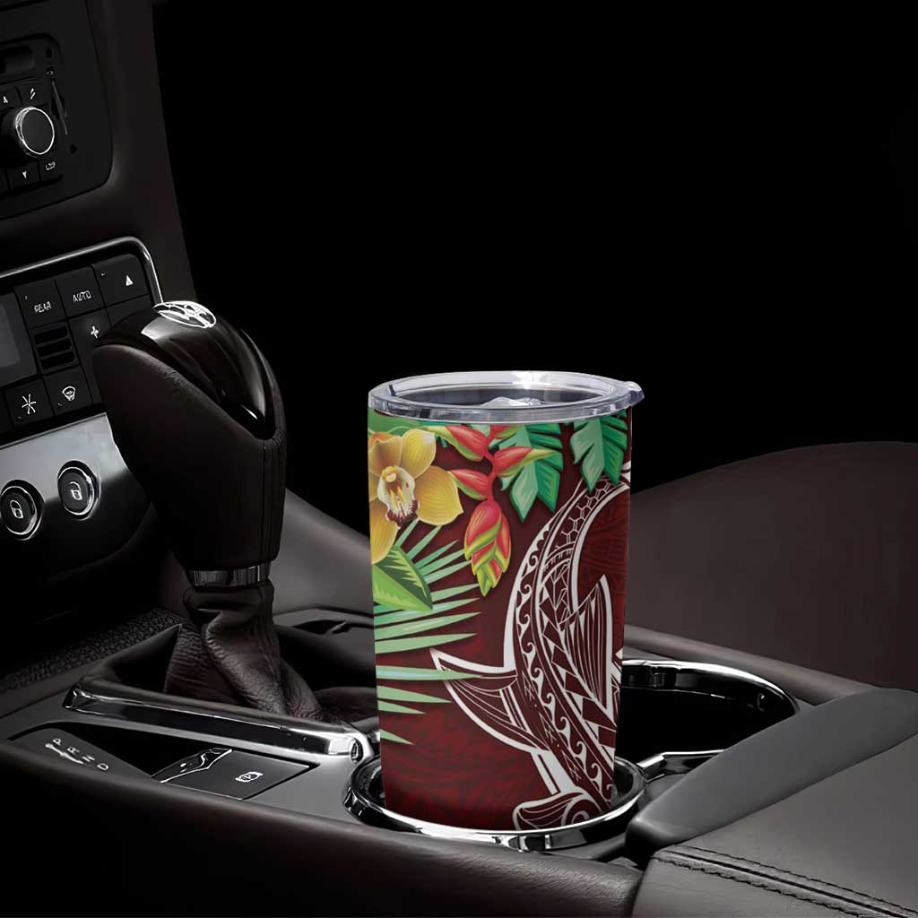Polynesia Tumbler Cup Sharks Duo Tropical Oxblood LT7 - Polynesian Pride