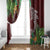 Polynesia Window Curtain Sharks Duo Tropical Oxblood