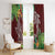 Polynesia Window Curtain Sharks Duo Tropical Oxblood