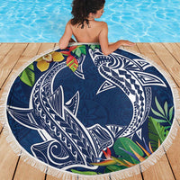 Polynesia Beach Blanket Sharks Duo Tropical Navy LT7 - Polynesian Pride