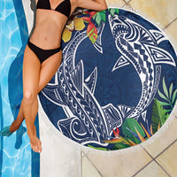 Polynesia Beach Blanket Sharks Duo Tropical Navy LT7 - Polynesian Pride