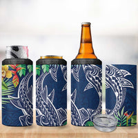 Polynesia 4 in 1 Can Cooler Tumbler Sharks Duo Tropical Navy LT7 - Polynesian Pride