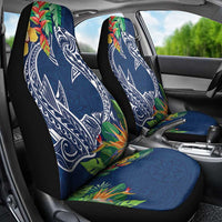 Polynesia Car Seat Cover Sharks Duo Tropical Navy