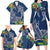 Polynesia Family Matching Long Sleeve Bodycon Dress and Hawaiian Shirt Sharks Duo Tropical Navy