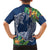 Polynesia Family Matching Short Sleeve Bodycon Dress and Hawaiian Shirt Sharks Duo Tropical Navy