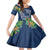 Polynesia Family Matching Short Sleeve Bodycon Dress and Hawaiian Shirt Sharks Duo Tropical Navy