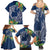 Polynesia Family Matching Summer Maxi Dress and Hawaiian Shirt Sharks Duo Tropical Navy