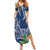 Polynesia Family Matching Summer Maxi Dress and Hawaiian Shirt Sharks Duo Tropical Navy