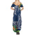 Polynesia Family Matching Summer Maxi Dress and Hawaiian Shirt Sharks Duo Tropical Navy