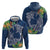 Polynesia Hoodie Sharks Duo Tropical Navy