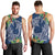 Polynesia Men Tank Top Sharks Duo Tropical Navy