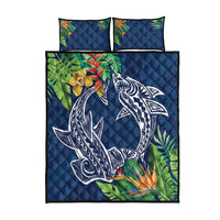 Polynesia Quilt Bed Set Sharks Duo Tropical Navy LT7 - Polynesian Pride