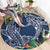 Polynesia Round Carpet Sharks Duo Tropical Navy