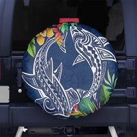 Polynesia Spare Tire Cover Sharks Duo Tropical Navy LT7 - Polynesian Pride
