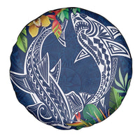 Polynesia Spare Tire Cover Sharks Duo Tropical Navy LT7 - Polynesian Pride