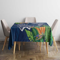Polynesia Tablecloth Sharks Duo Tropical Navy LT7 - Polynesian Pride