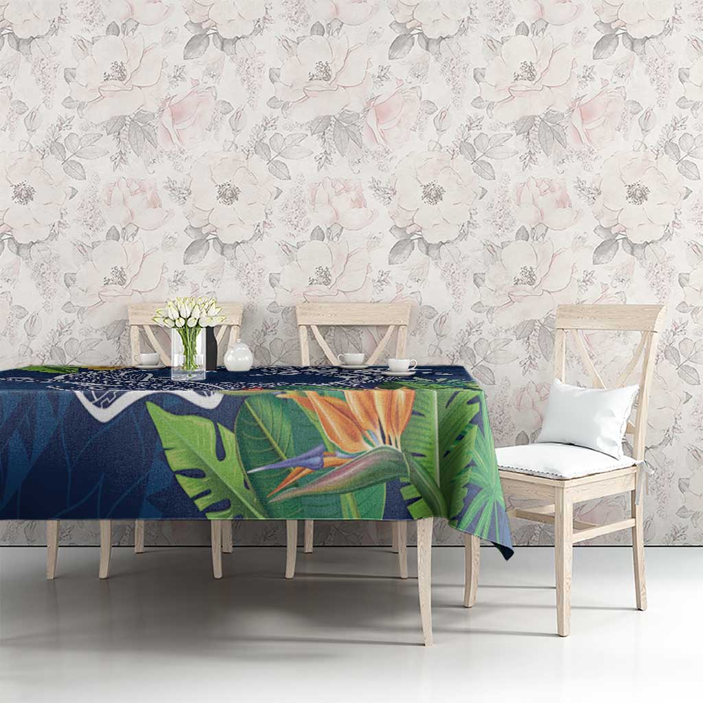 Polynesia Tablecloth Sharks Duo Tropical Navy LT7 - Polynesian Pride