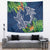 Polynesia Tapestry Sharks Duo Tropical Navy