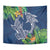 Polynesia Tapestry Sharks Duo Tropical Navy