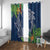 Polynesia Window Curtain Sharks Duo Tropical Navy