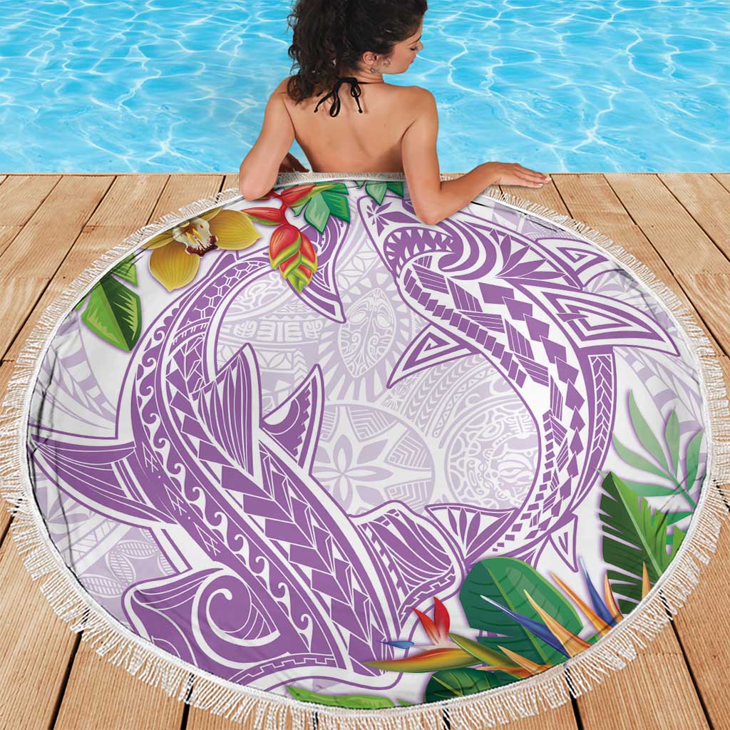 Polynesia Beach Blanket Sharks Duo Tropical Lavender LT7 - Polynesian Pride