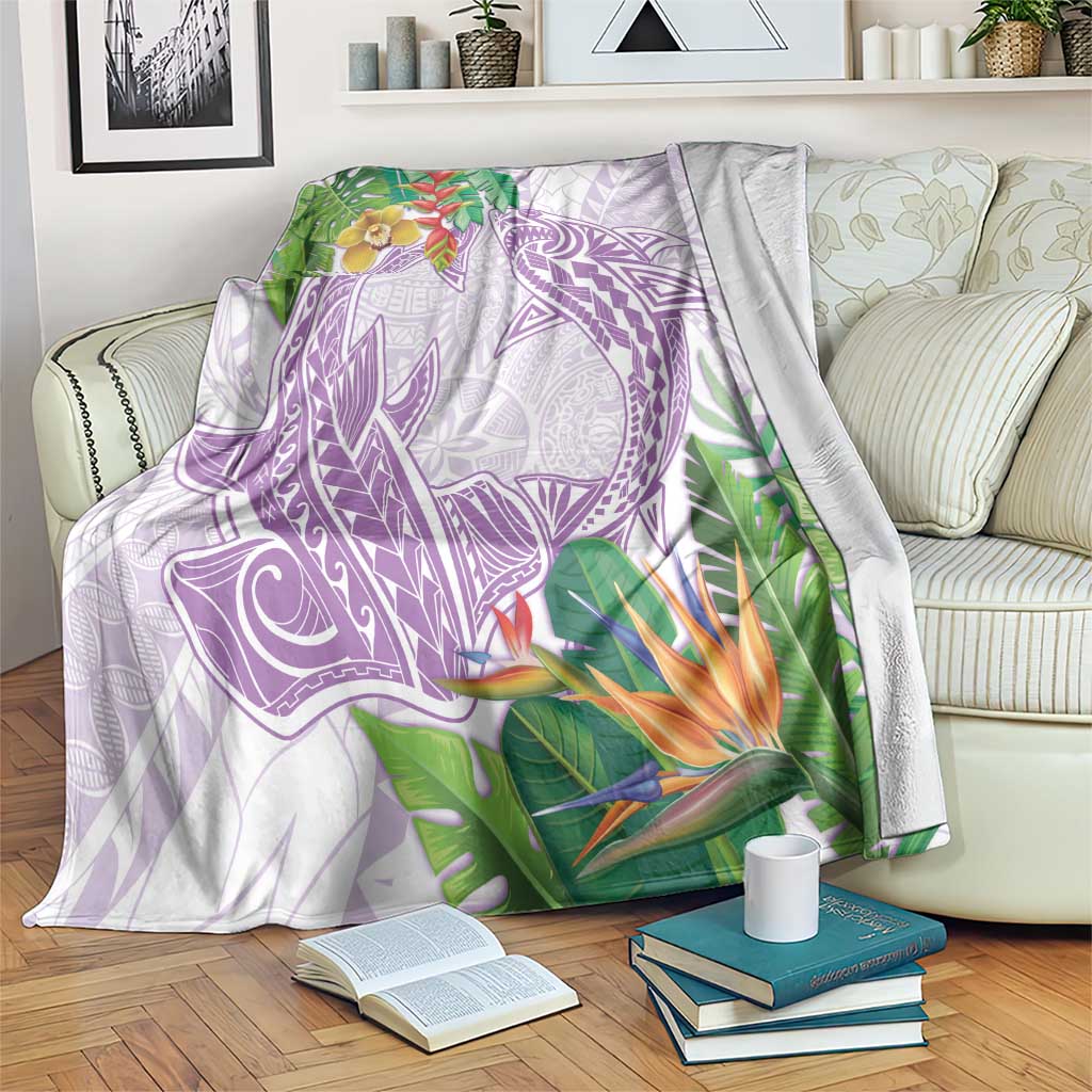 Polynesia Blanket Sharks Duo Tropical Lavender